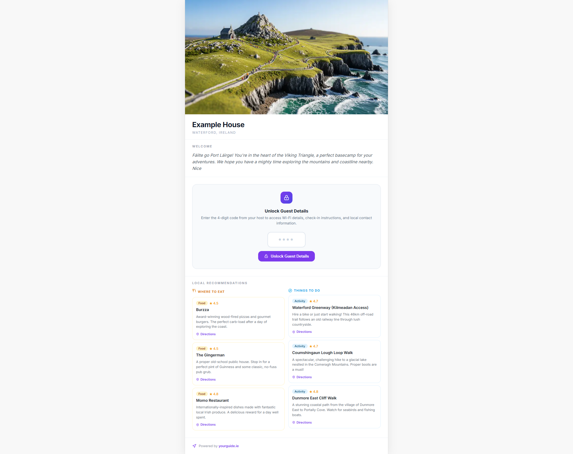 Hosted locked URL example